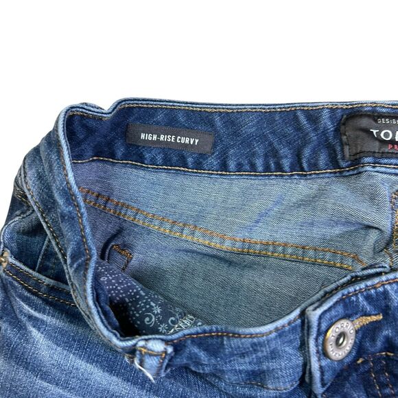 TORRID Jeans Size 12R Blue Curvy Fit High Rise Skinny Leg Stretch Cropped Jean - Picture 3 of 6